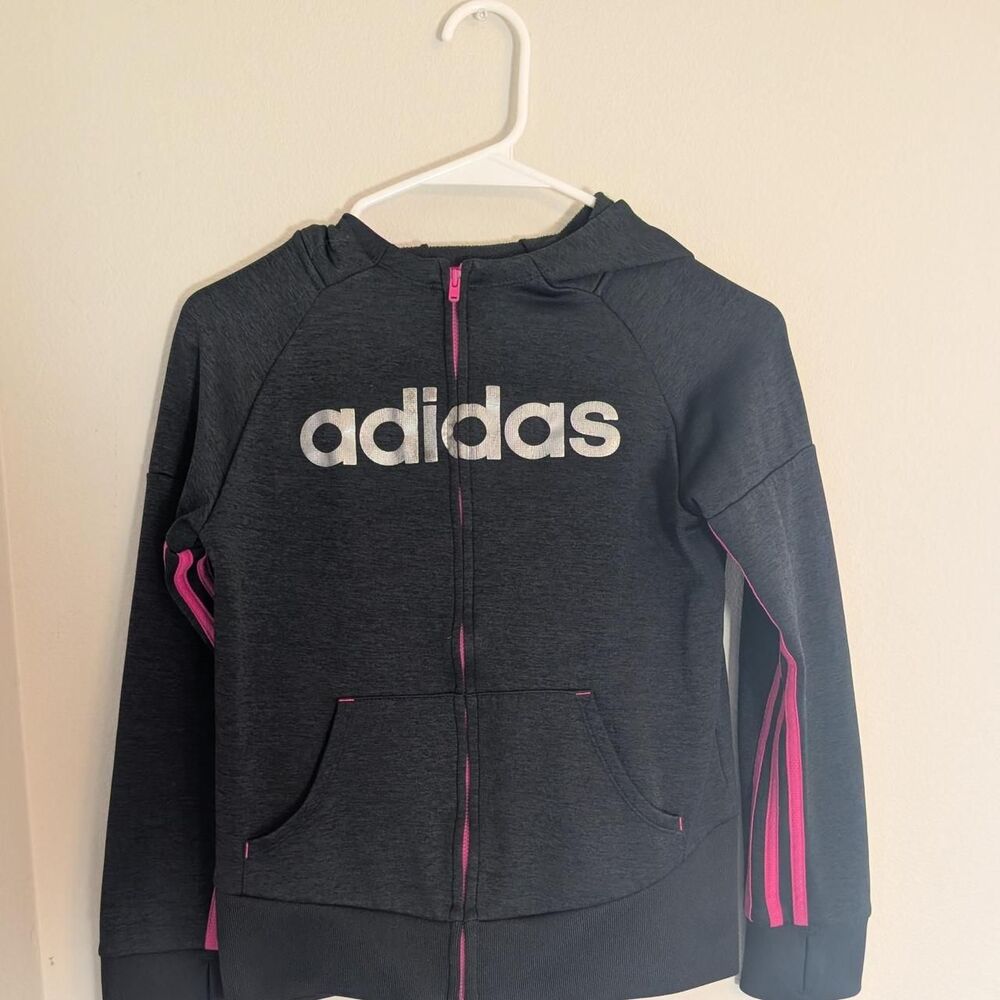 Adidas Women's Black and Pink Jacket